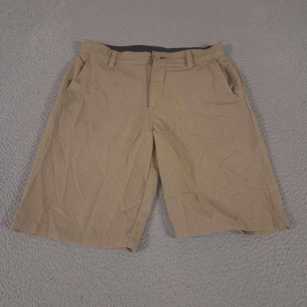 Ron Jon Surf Shop Shorts Mens 30 Tan Khaki Straight Leg Hybrid Walk Beach Summer